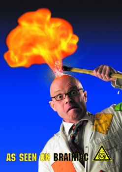 Bunhead flaming head & Brainiac logo